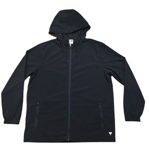Voyager Hybrid Jacket Windbreaker, Black, Medium, Water Repellent UV Protection